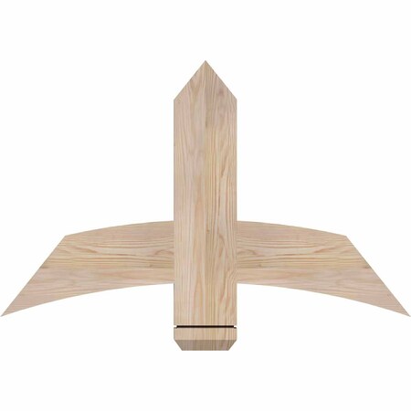 Ekena Millwork Bellingham Smooth Timber Gable Bracket, Douglas Fir, 36"W x 23"H x 1 1/2"D x 5 1/2"F, 15/12 Pitch GBW036X23X0206BEL00SDF
